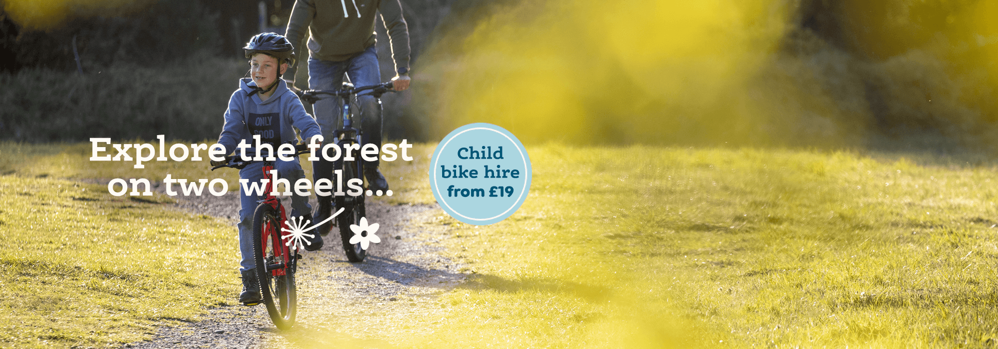 Child bike hire from £19 winter months