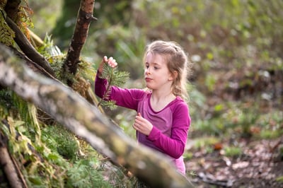 Girl exploring nature