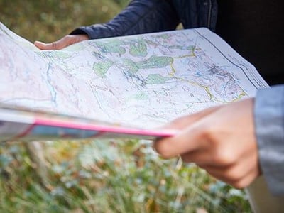 Around and About' map and torch