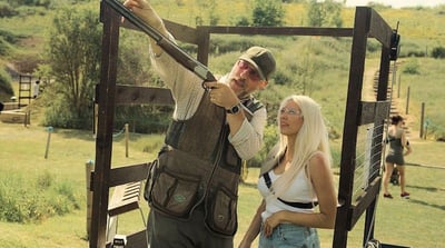 Clay pigeon shooting 