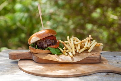 Burger night pack at Forest Holidays