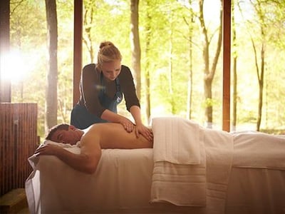 In-Cabin spa massage at Forest Holidays