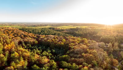 Aerial view of Cheshire Plains
