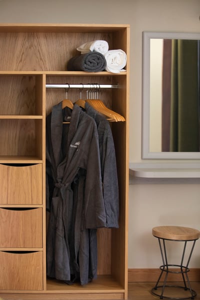 Golden Oak bedroom storage