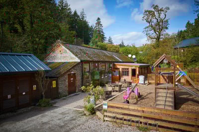 Children's play area at Deerpark, Forest Holidays