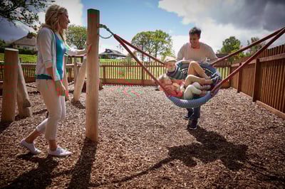 Children's play area at Forest of Dean, Forest Holidays