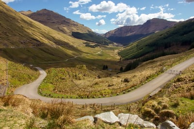 Old Military Road in Scotland
