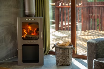 Golden Oak Treehouse log burner