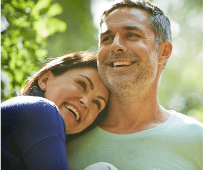 A couple enjoying a break at Forest Holidays