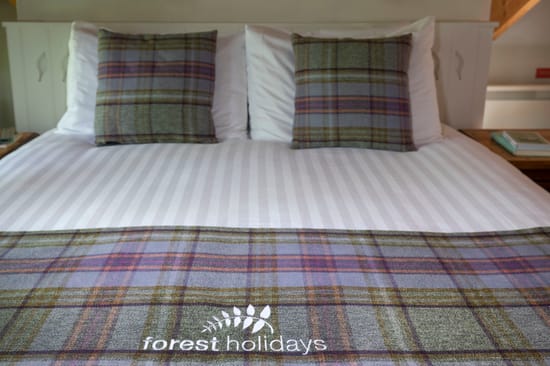 Golden Oak master bedroom at Ardgartan Argyll