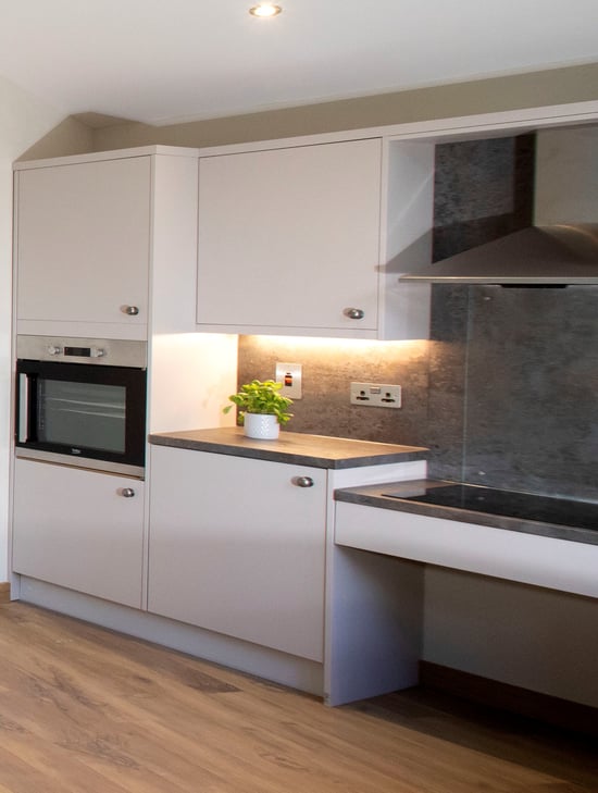 Wheelchair-Adapted Silver Birch kitchen at Glentress Forest