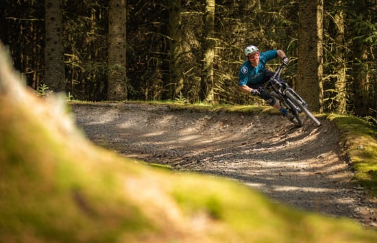 Mountain biker in Glentress Forest