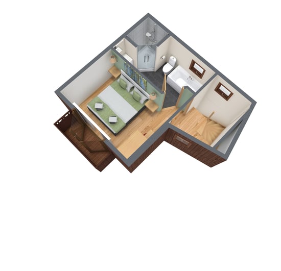 Golden Oak floor plan at Sherwood Forest, Forest Holidays