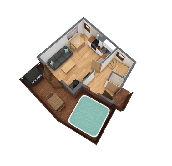 Golden Oak floor plan at Sherwood Forest, Forest Holidays