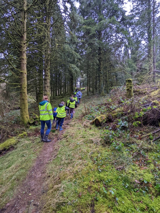 Garwnant tree planting with local school