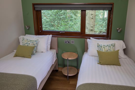 Golden Oak Treehouse twin bedroom