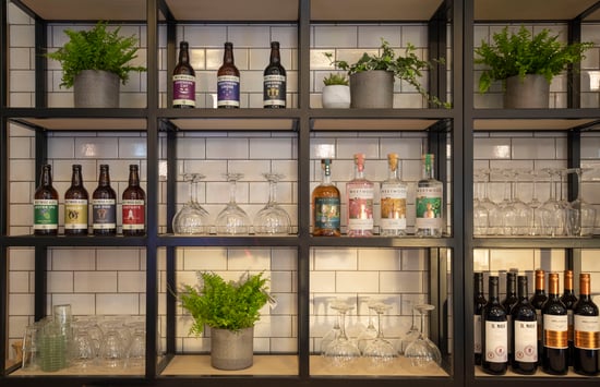 Delamere Forest bar area in the Forest Retreat