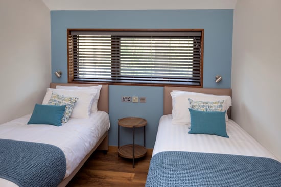 Wheelchair-adapted Silver Birch twin bedroom