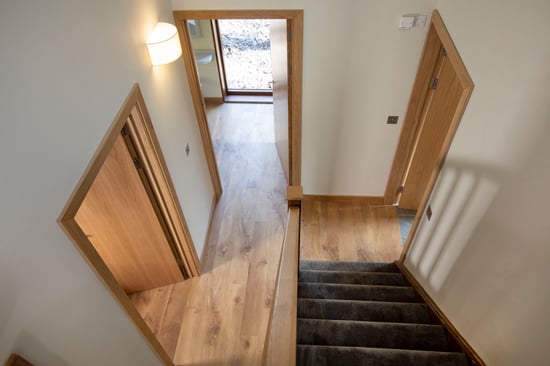 Golden Oak Treehouse stairs