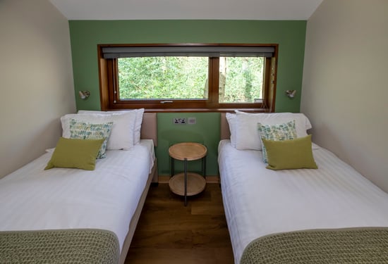 Golden Oak Treehouse twin bedroom