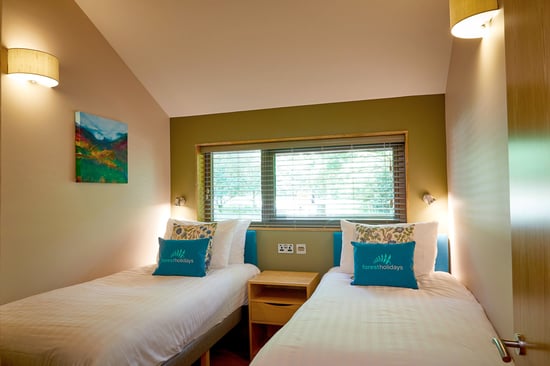Silver Birch bedroom at Beddgelert, Forest Holidays