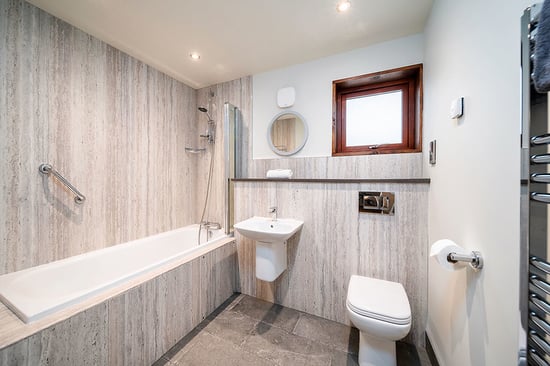 Main bathroom at Forest Holidays
