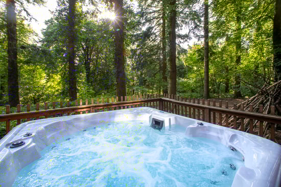 Hot tub at Forest Holidays