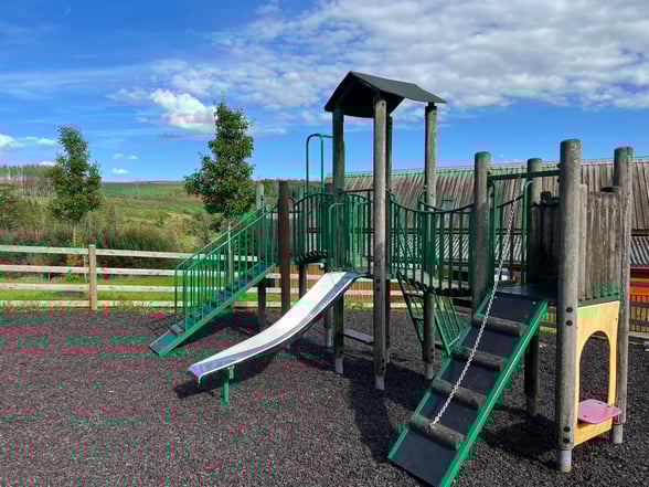 Kids play area at Garwnant, Forest Holidays