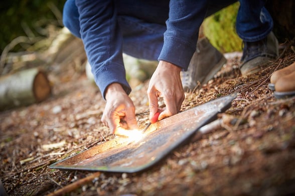 Forest Ranger fire lighting activity at Forest Holidays