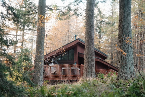 Golden Oak Hideaway cabin at Glentress Forest