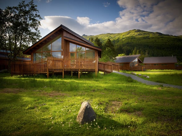 Forest Holidays cabin at Ardgartan Argyll in Scotland