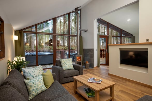 Living area in Golden Oak at Delamere Forest