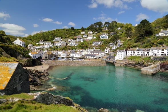 Polperro harbour in Cornwall
