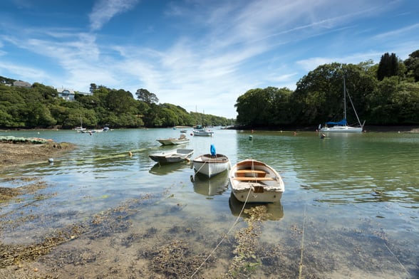 Boats at Heldford river, Cornwall