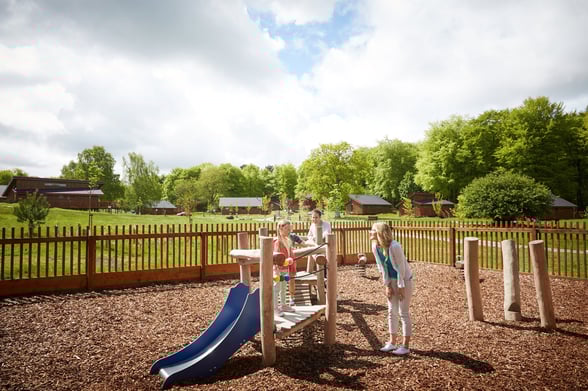 Play area at Forest of Dean, Forest Holidays
