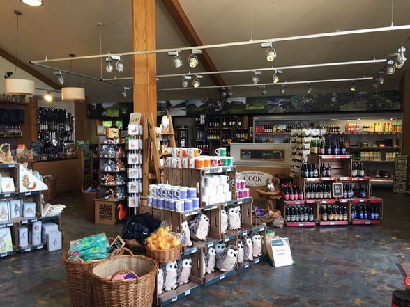 Forest Retreat shop area at Forest of Dean, Forest Holidays