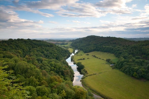 Landscape of River Wye, Herefordshire