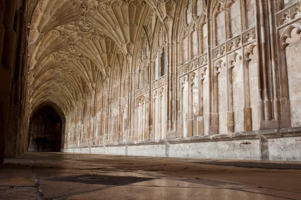 View of Gloucester Cathedral architecture