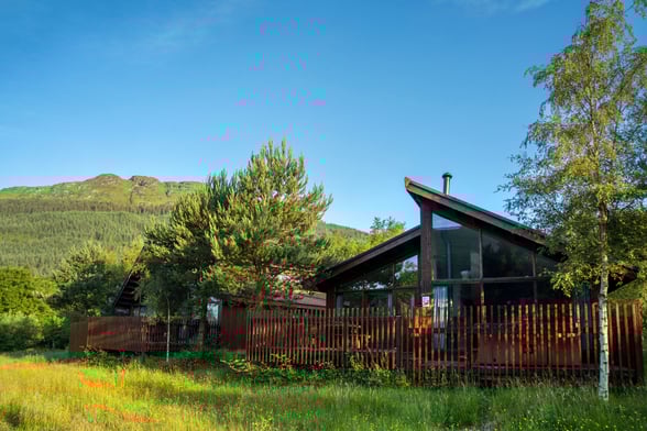 Log cabins at Ardgartan Argyll