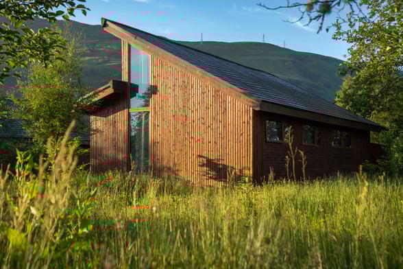 Silver Birch exterior view at Ardgartan Argyll