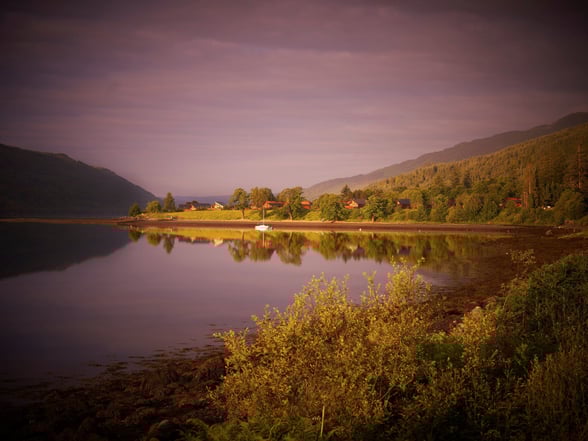 View of Forest Holidays cabin at Ardgartan Argyll, Scotland