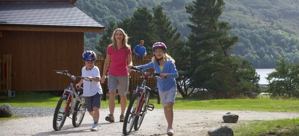 Bike hire at Ardgartan Argyll, Forest Holidays