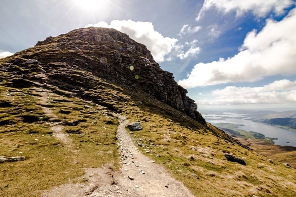 View of the summit of Ben Lomond in Scotland