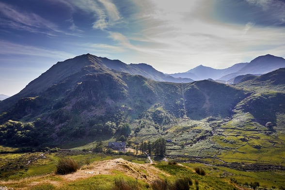 Birds eye view of Snowdonia National Park