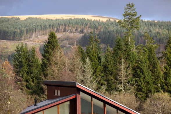 Log cabin at Garwnant, Brecon Beacons
