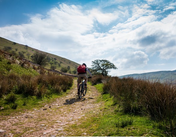 Cyclist at Brecon Beacons