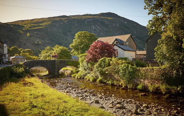 The village of Beddgelert, Snowdonia, Wales
