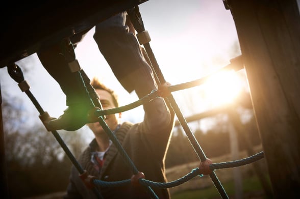 Play area at Cropton, Forest Holidays