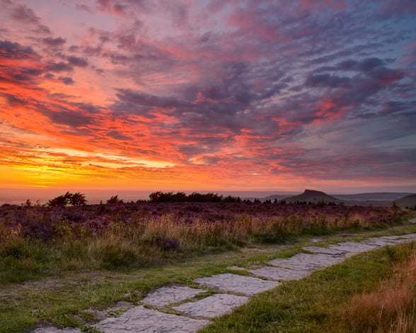 Sunset over Roseberry Topping, North Yorkshire