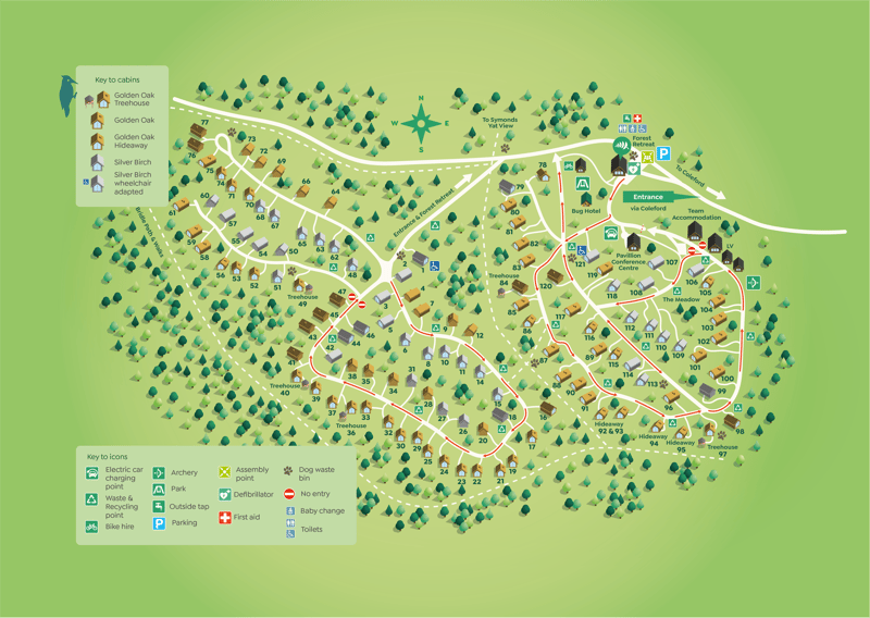 Location Map of Forest Holidays Forest of Dean